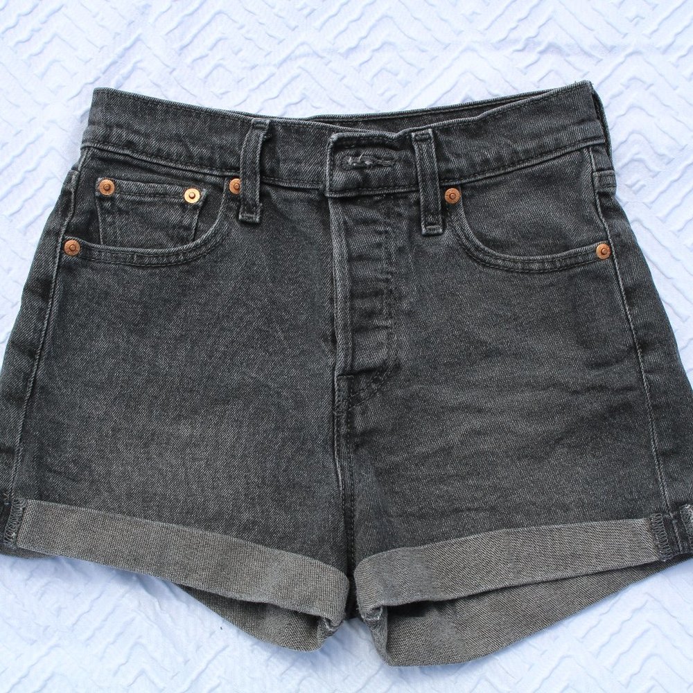 Levi's Dark Wash Denim Jean High-Waisted Shorts